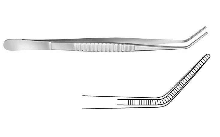 DE BAKEY Пінцет судинний; вигнутий; атравматичний; Ø 1,5мм; 16,0см. Tontarra Medizintechnik GmbH